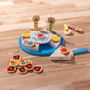 Melissa & Doug Wooden Birthday Cake Playset